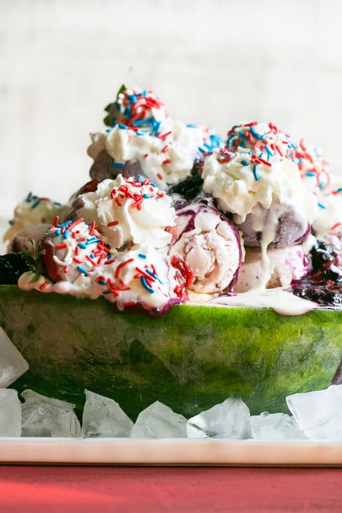 Perfect Red White & Blue Watermelon Sundae: Essential Freezing Tip